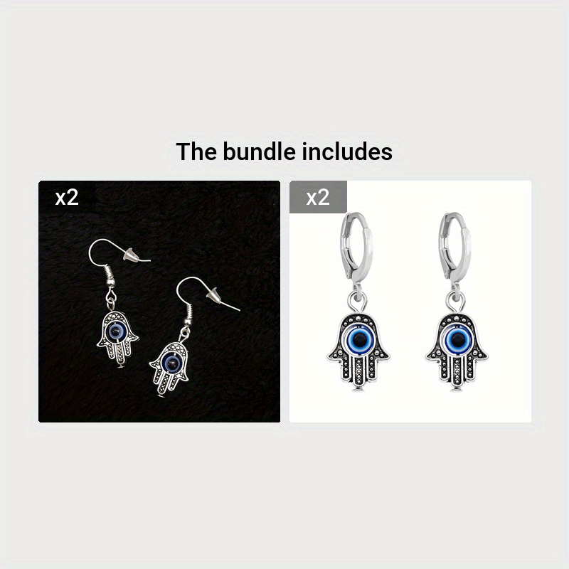 Women's Vintage Evil Eye Pendant Earrings